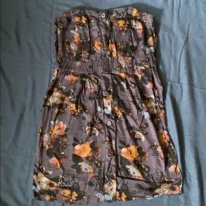 Floral Strapless dress